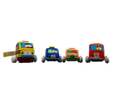 used Melissa & Doug Pull Back Toddler Cars, Town Vehicles