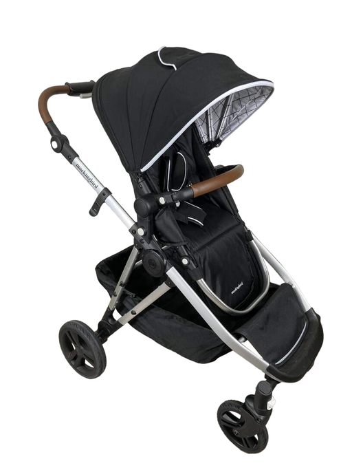 used Mockingbird Single to Double Stroller, 2022, Silver with Penny Leather, Windowpane, Black