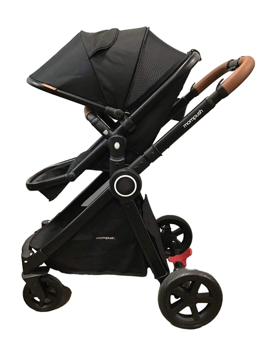 secondhand Mompush Ultimate 2 Baby Stroller Only, 2023, Black with Black Frame