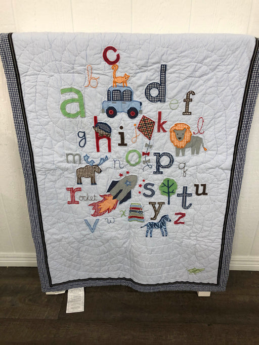 used Pottery Barn Kids Crib Quilt With Skirt, & Circo Gingham Crib Sheet