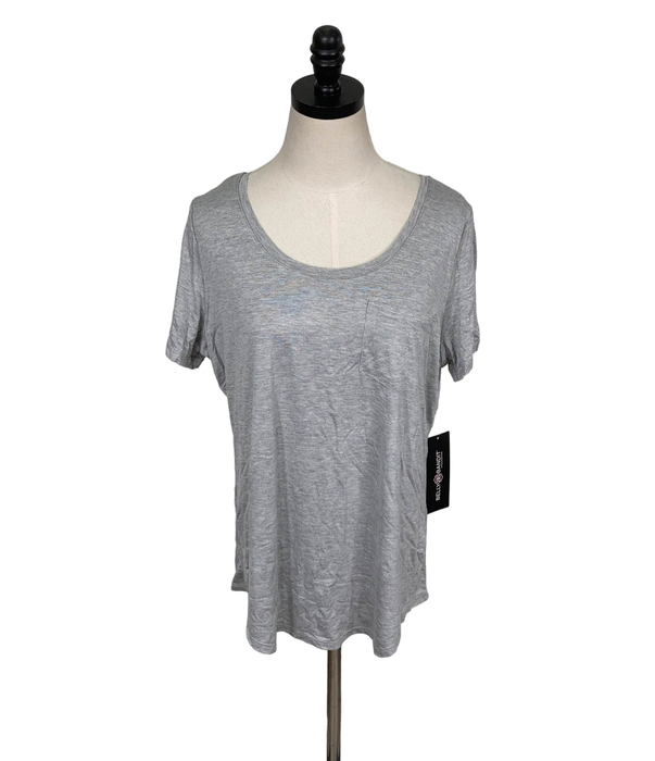 used Belly Bandit Perfect Nursing Tee, Large Heather Grey