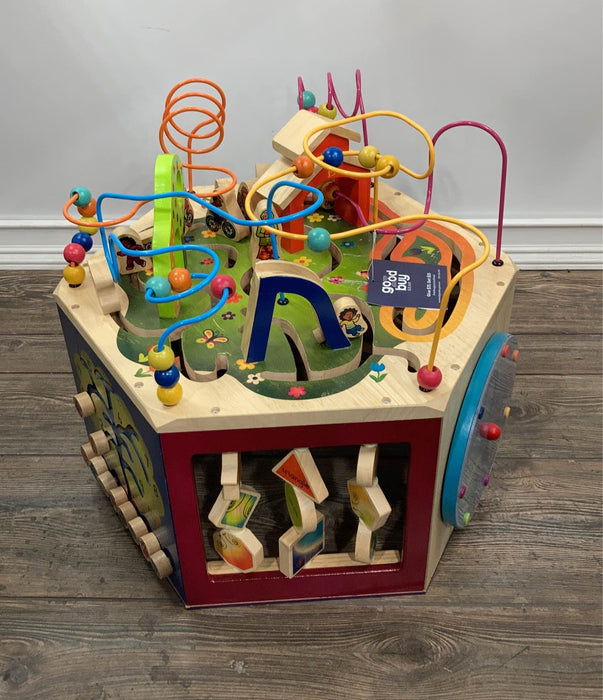 used B. toys Youniversity Wooden Activity Cube