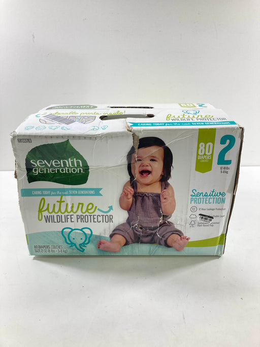 used Seventh Generation Sensitive Protection Diapers, Size 2, 80 Count