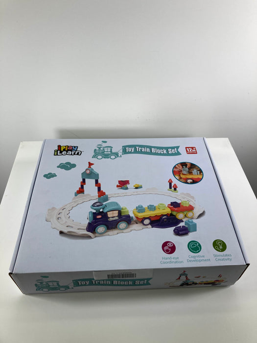 used iPlay, iLearn Toy Train Block Set