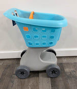 secondhand Step2 Little Helper’s Cart & Shopping Set, - light blue  dark grey wheels