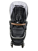 secondhand Mockingbird Single Stroller, 2022, Black, Watercolor Drops, Silver With Penny Leather