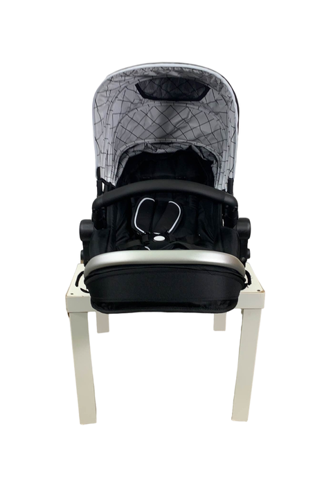 used Mockingbird 2nd Seat Kit With Extendable Canopy, 2022, Black, Windowpane, Silver with Black Leather