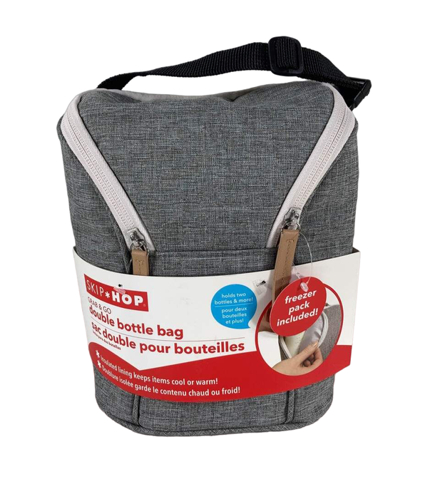 Shop Skip Hop Grab And Go Double Bottle Bag, Grey Melange at GoodBuy Gear