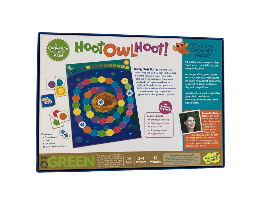 secondhand Peaceable Kingdom Hoot Owl Hoot Board Game