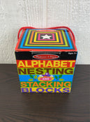 used Melissa & Doug Alphabet Stacking And Nesting Blocks