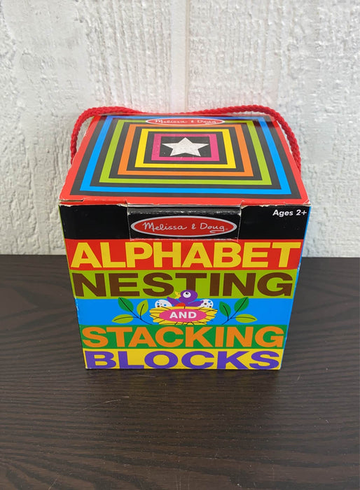 used Melissa & Doug Alphabet Stacking And Nesting Blocks