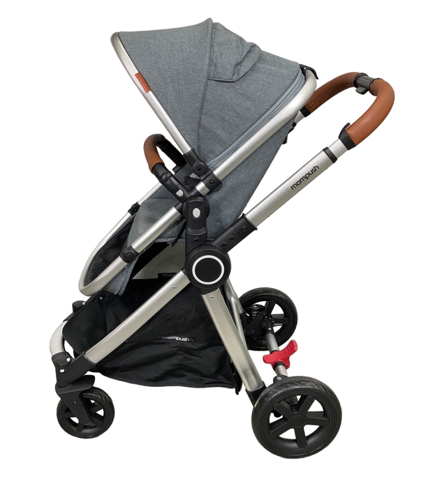 secondhand Mompush Ultimate 2 Baby Stroller, 2021, Grey with Silver Frame