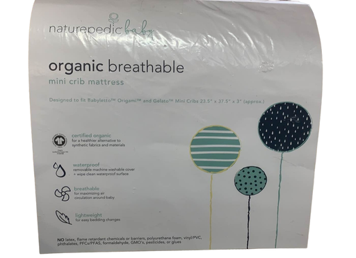 secondhand Naturepedic Organic Mini Crib Mattress