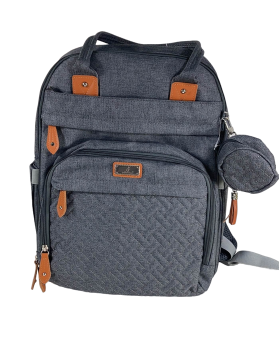 used BabbleRoo Diaper Bag Backpack, Grey