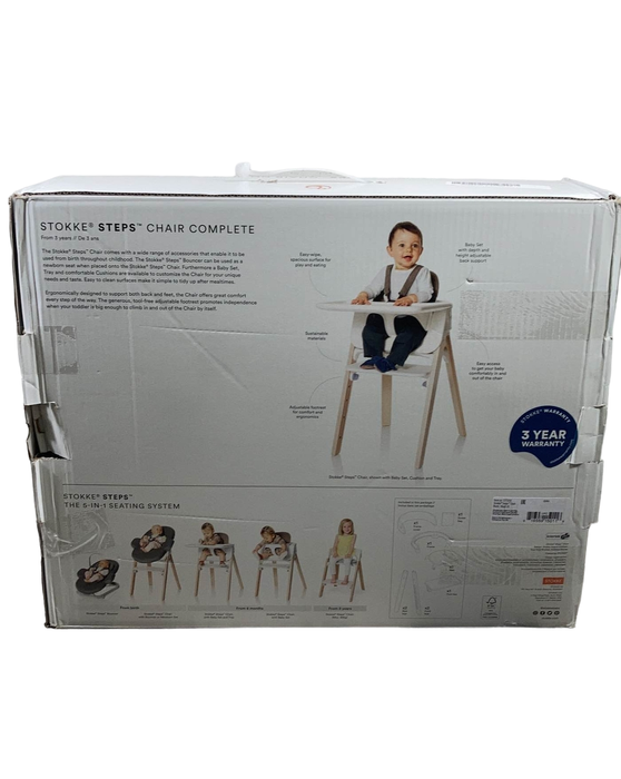 secondhand Stokke Complete Steps High Chair, Natural