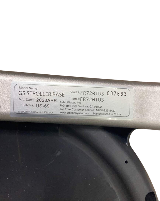 Orbit Baby G5 Stroller Frame Base, 2023, Titanium