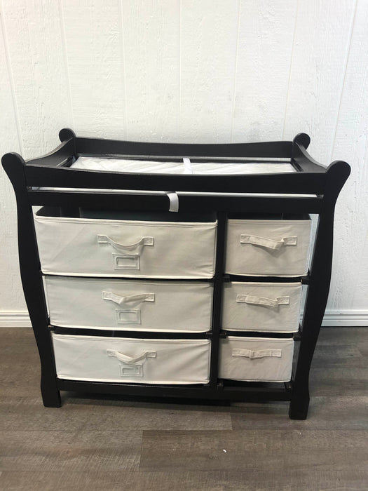 used Badger Basket Sleigh Style Changing Table with Baskets