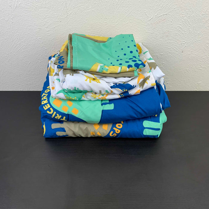 used Baby Boom Toddler Bedding Set, Dinosaurs