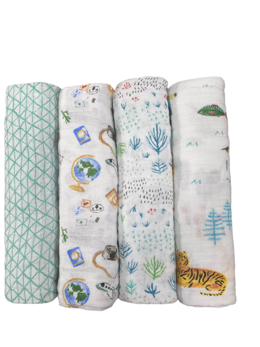 Shop Aden + Anais Cotton Muslin Swaddle, 4pk, Around The World at GoodBuy Gear