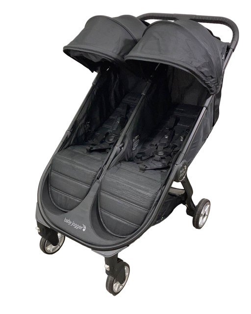 used Baby Jogger City Tour 2 Double Stroller, 2019, pitch black