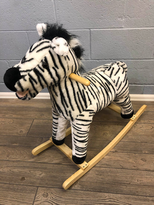 used Happy Trails Zebra Plush Rocking Animal