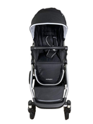 secondhand Mockingbird Single to Double Stroller, 2023, Silver with Black Leather, Watercolor Drops, Black