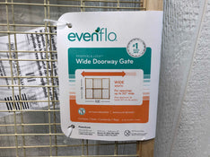 secondhand Evenflo Position And Lock Tall Pressure Mount Wood Gate