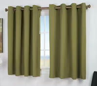 used Ricardo Trading Ultimate Grommet Shorty Blackout Panel Curtain, 56"x"96, Sage