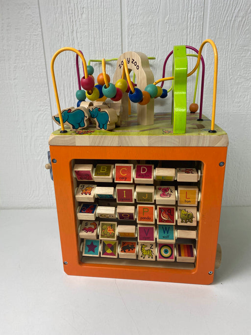 secondhand B. Toys Zany Zoo Wooden Activity Cube