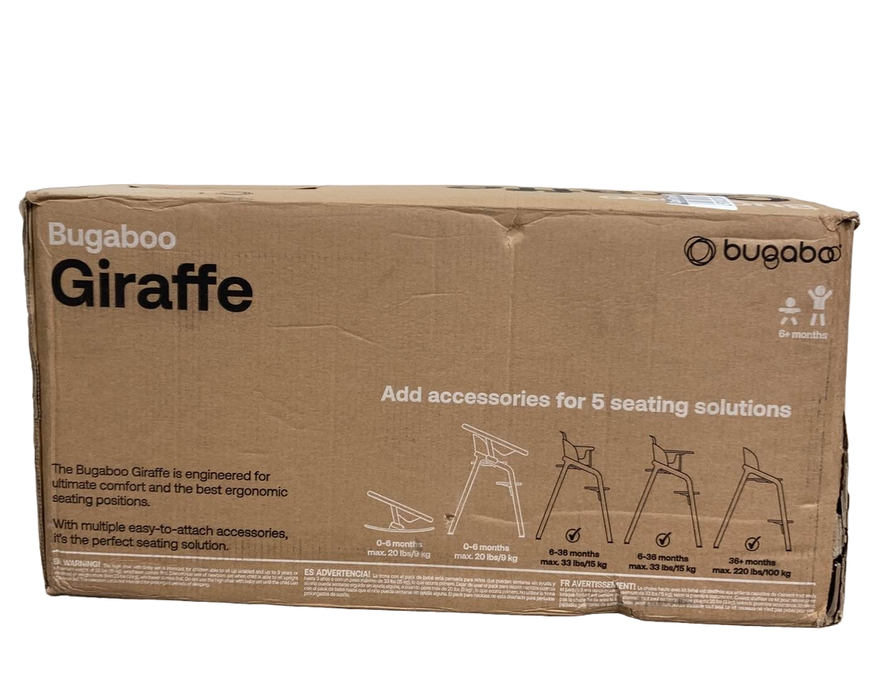Shop Bugaboo Giraffe High Chair, w/ White Baby Set, Neutral Wood/White at GoodBuy Gear