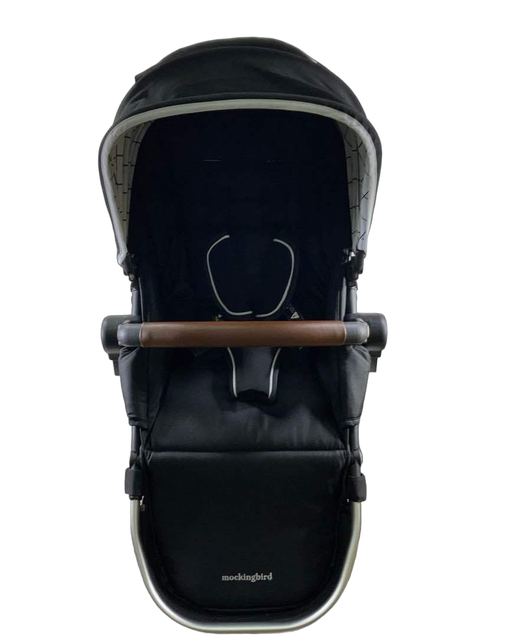 used Mockingbird 2nd Seat Kit with Extendable Canopy, Black, Windowpane, Silver with Penny Leather, 2023