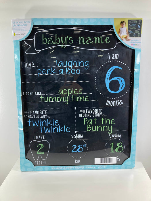 used Pearhead All About Baby Chalkboard