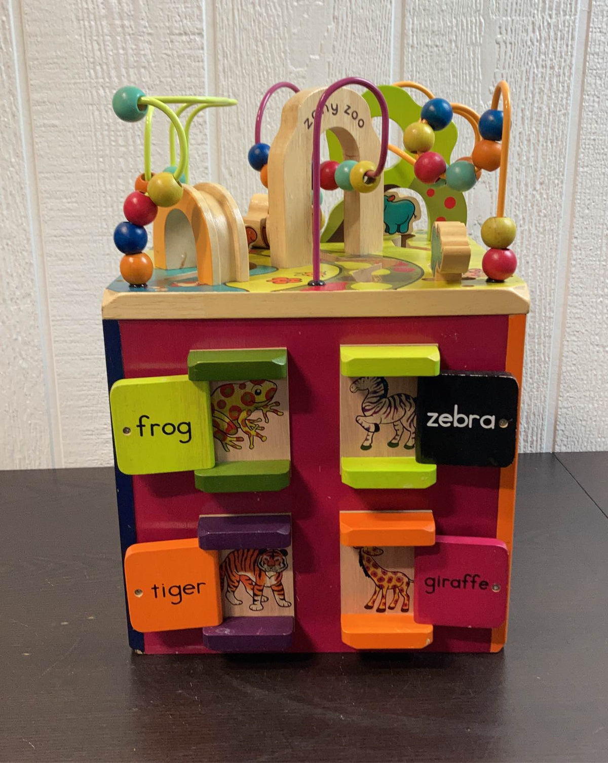 B. toys Zany Zoo Wooden Activity Cube — GoodBuy Gear