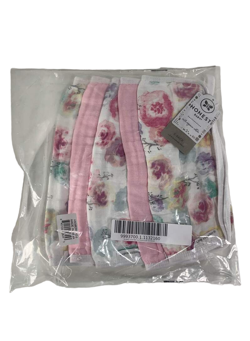 Shop Honest Baby 5-pack Organic Cotton Multi-layer Woven Burp Cloths, Rose Blossom at GoodBuy Gear
