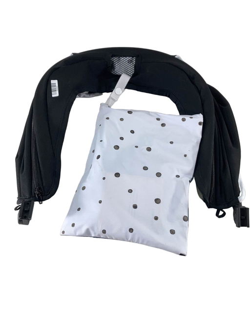 secondhand Mockingbird Extendable Canopy with Sunshade, Black, Watercolor Drops