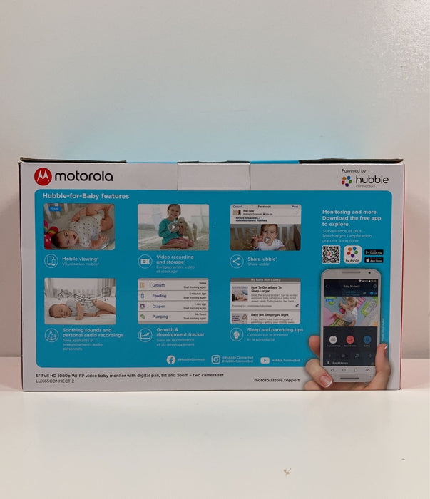 secondhand Motorola Lux65 5" WiFi Baby Monitor with 2 Cameras