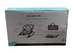 Shop Baby Delight Go with Me Aura Deluxe Portable Rocker & Bouncer, Quilted Charcoal Tweed at GoodBuy Gear