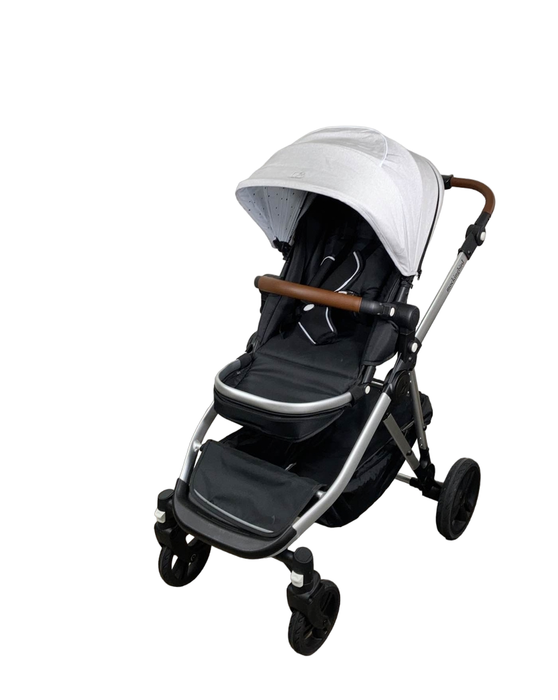 used Mockingbird Single to Double Stroller, Limited Edition Night Stars, Silver with Penny Leather, 2022, Limited Edition Light Grey