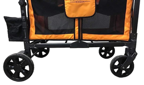 used Wonderfold W4 Multifunctional Quad Stroller Wagon, 2021, Sunset Orange