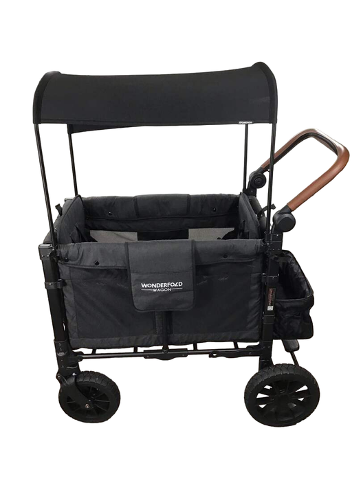 used Wonderfold W2 Luxe Multifunctional Double Stroller Wagon, 2022, Volcanic Black