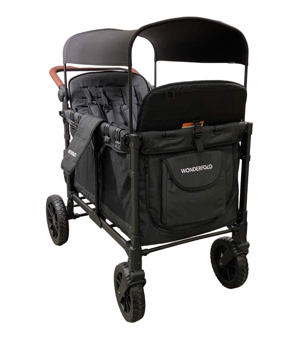 used Wonderfold W4 Luxe Quad Stroller Wagon, 2023, Volcanic Black