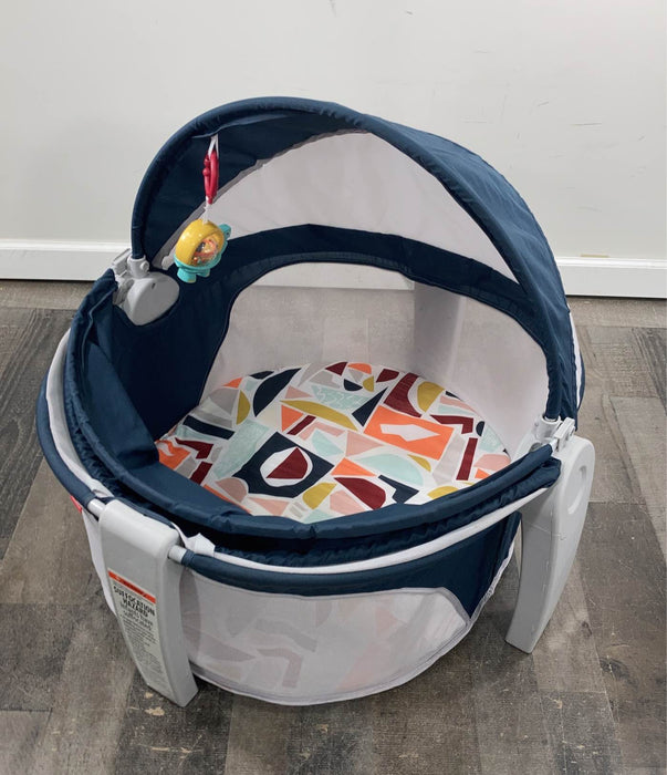 used Fisher Price On-the-Go Baby Dome, Gray