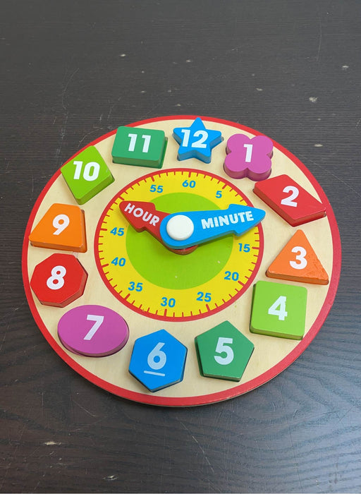 used Melissa & Doug Shape Sorting Clock