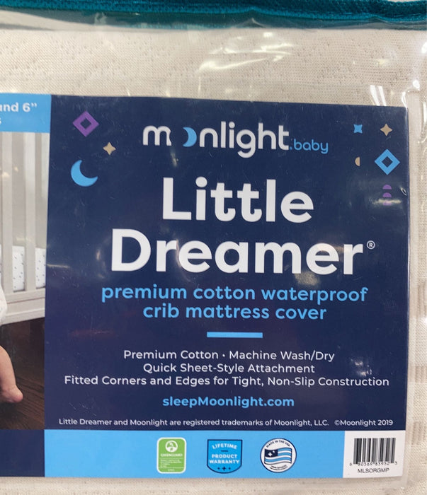 secondhand Moonlight Slumber Little Dreamer Premium Cotton Waterproof Crib Mattress Cover