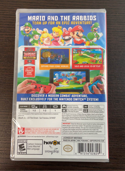 secondhand Ubisoft Nintendo Switch, Mario + Rabbids Kindgdom Battle