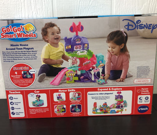 secondhand VTech Go! Go! Smart Wheels Disney Minnie Mouse Around Town Playset