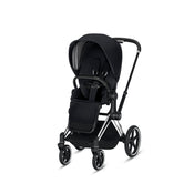 used Cybex E-PRIAM Electric Stroller, 2021, Chrome With Black Details, Premium Black