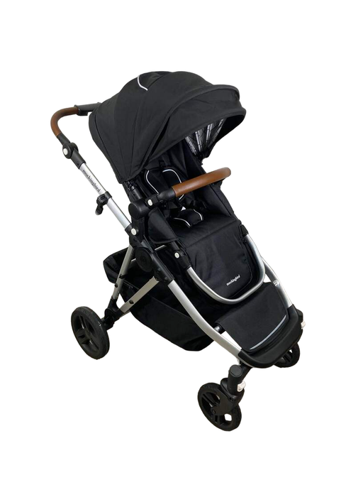 used Mockingbird Single to Double 2.0 Stroller with 2nd Seat, 2023, Silver with Penny Leather, Windowpane, Black