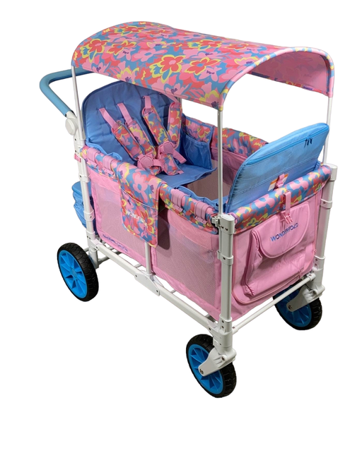 used Wonderfold W4 Luxe Quad Stroller Wagon, 2023, Petal Pop x Chrissy Teigen