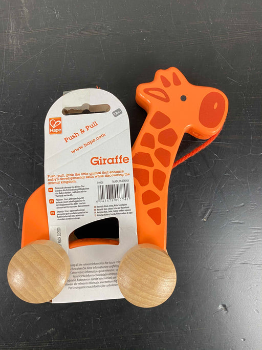 secondhand Hape Lawnmower Push & Pull Toy, - Giraffe